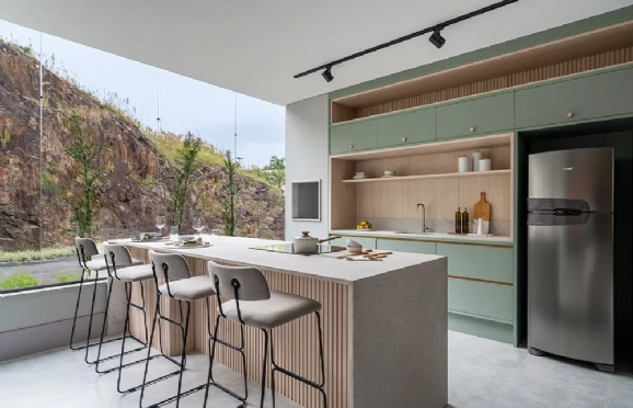 As tecnologias se encaixam perfeitamente nos designs das cozinhas planejadas.
